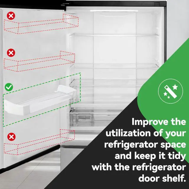 Alt view image 5 of 7 - WR71X10409 Replacement Refrigerator Door Shelf Bin Compatible with GE Refrigerator Replacement for AP3185150 945716 AH651958 EA651958 PS651958 B001E0P87U Gal Bin Ff Asm Clear+White