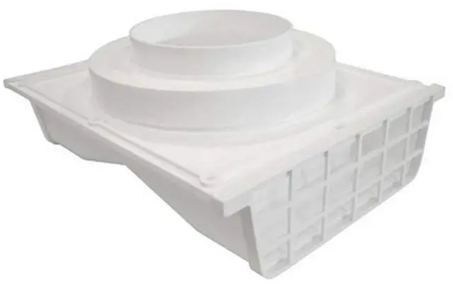 Main image of Industries 164W 4"/6" White Plastic Double Sided Under Eave Vent