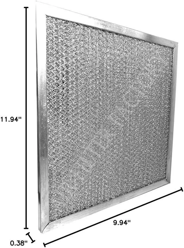 Alt view image 6 of 6 - Replacement For 5303307779, SV03510, V03510, 103982043, 1930737, 3510, 64000, 99010259, 99010264 Aluminum Mesh Grease Range Hood Filters 9-15/16 x 11-15/16 x 3/8 Inches 2-Pack
