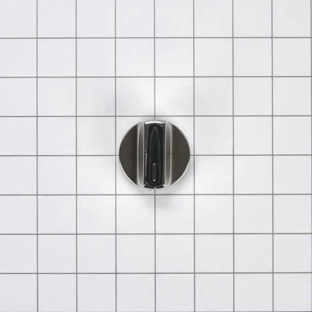 Alt view image 2 of 3 - W11122880 Genuine OEM Range Surface Burner Knob, Stainless Replacement Part - Replaces W10862482