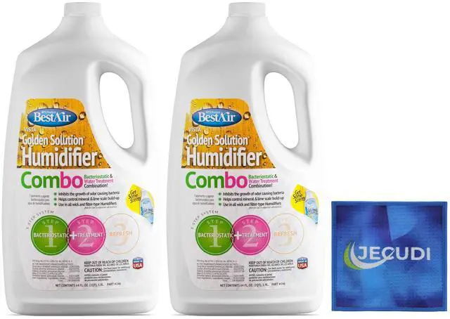 Main image of Bacteriostatic Humidifier Water Treatment Extend Filter Life Eliminate Odors & Prevent Bacterial Growth Compatible with All Cool Mist & Warm Mist Humidifiers 64 oz Easy Pour Bottle (2 pack)