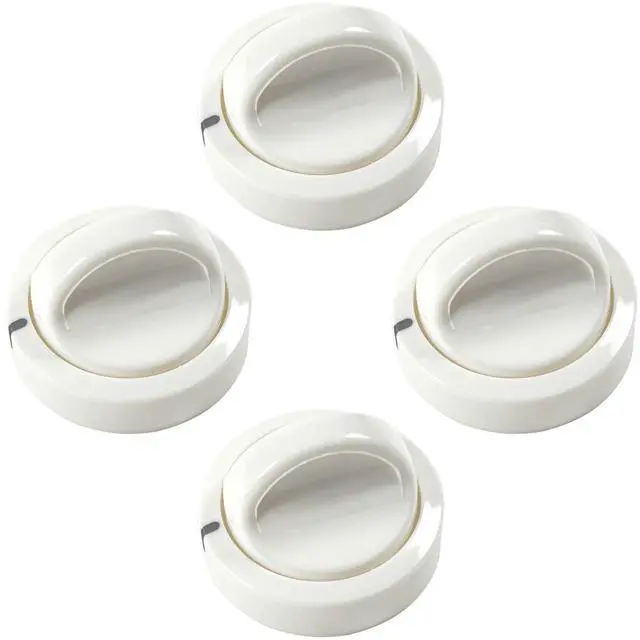 Main image of 4-Pack Dryer Timer Knobs Switch Replacement Part compatible with General Electric GE, Frigidaire, Crosley 131873500 131947300 134042600 832670 AH418921 AP2107778 EA418921 PS418921 WE01X10082