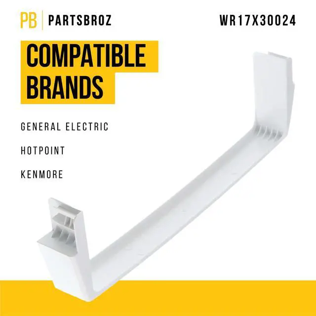 Alt view image 2 of 6 - WR17X30024 Refrigerator Fresh Food Fixed Shelf Door Bin for GE Hotpoint | Replaces AP6995233 PS16220233 WR17X21154 GIE18GSNDRSS GTS18GSHJRSS
