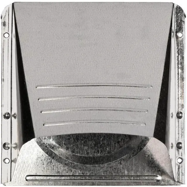 Main image of Dryer Vent, Wide Mouth Galvanized Vent Hood with Pipe, Silver, 4 (GVH4NR), GRAY