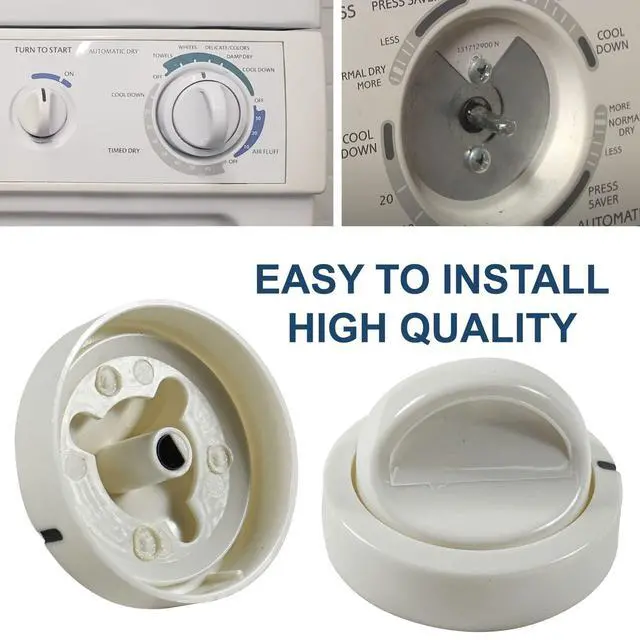 Alt view image 5 of 7 - 4-Pack Dryer Timer Knobs Switch Replacement Part compatible with General Electric GE, Frigidaire, Crosley 131873500 131947300 134042600 832670 AH418921 AP2107778 EA418921 PS418921 WE01X10082