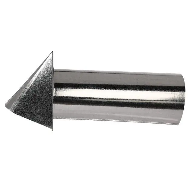 Alt view image 6 of 7 - Dryer Vent, Wide Mouth Galvanized Vent Hood with Pipe, Silver, 4 (GVH4NR), GRAY