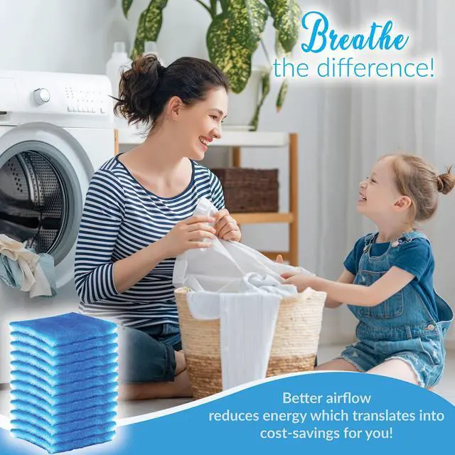 Alt view image 6 of 6 - Indoor Dryer Vent/Bettervent Replacement Filters 8.25 x 7 x 0.75 (24 Pack)