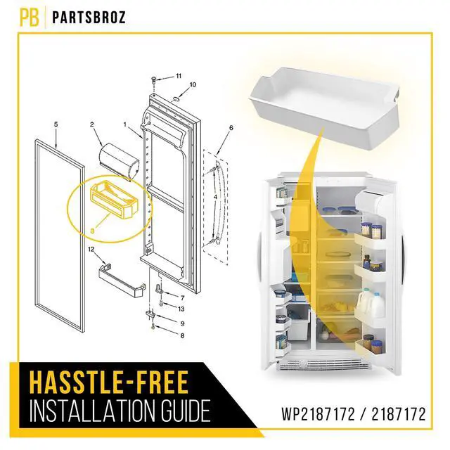 Alt view image 6 of 7 - Refrigerator Shelf Bin for Kenmore 106.57368700