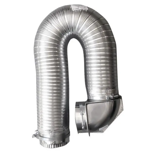 Alt view image 3 of 4 - 084718 All Metal SAF-T Single Elbow Dryer Vent Duct Kit, UL Listed, 4" Diameter x 8' Length, Silver