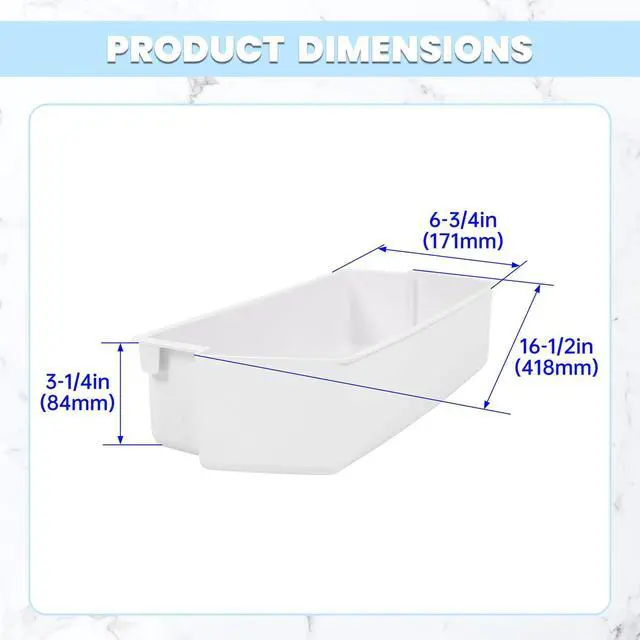 Alt view image 3 of 7 - 2187172 WP2187172 Refrigerator Door Shelf Compatible with Whirlpool Roper Kitchenaid Kirkland Refrigerator Door Bin Lightweight White PS986890 AP3853103 PS328468 Replacement only 3PCS