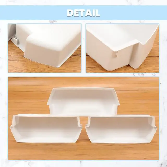 Alt view image 5 of 7 - 2187172 WP2187172 Refrigerator Door Shelf Compatible with Whirlpool Roper Kitchenaid Kirkland Refrigerator Door Bin Lightweight White PS986890 AP3853103 PS328468 Replacement only 3PCS