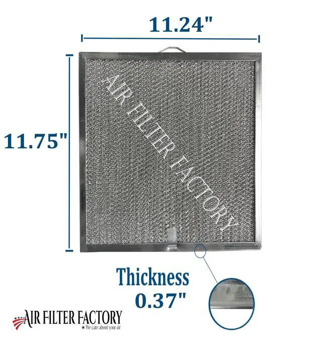Alt view image 3 of 6 - Grease Filter R610092 Replacement For Broan Aluminum Mesh Grease Filters 2-Pack