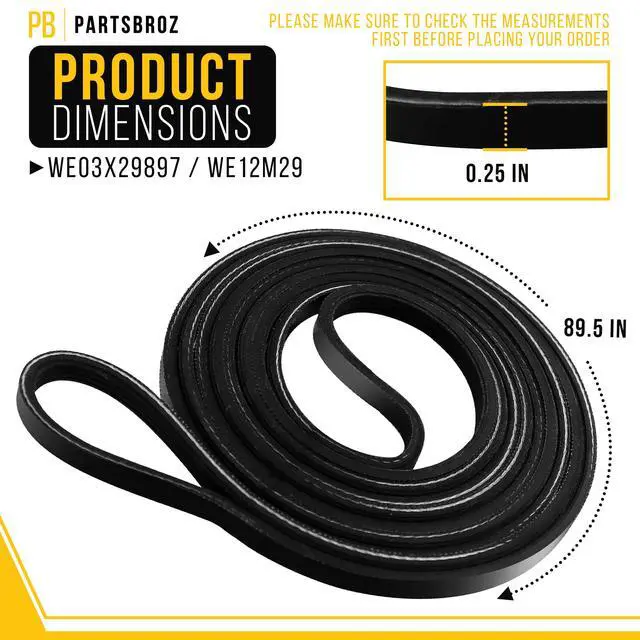 Alt view image 2 of 7 - Dryer Belt for General Electric GE DBXR463EG7WW