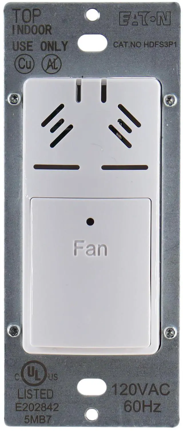 Main image of HDFS3P1-W-L Humidity Sensor and Bath Fan Control Single Pole, White