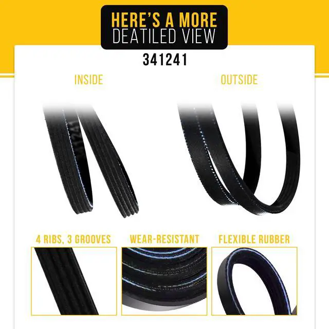Alt view image 3 of 7 - Dryer Belt for Kenmore 110.60222511