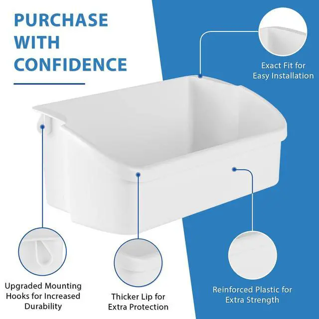 Alt view image 3 of 5 - UPGRADED Appliance 240324501 Door Bin Shelf Compatible with Frigidaire, Kenmore, Electrolux Refrigerator
