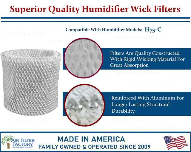 Alt view image 2 of 6 - Replacement for H75-C Holmes Humidifier Wick Filter 2-Pack
