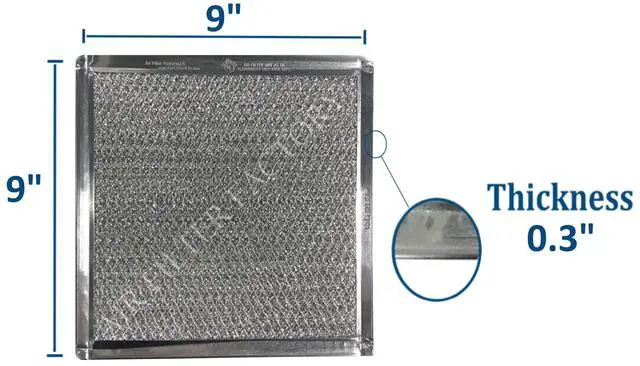 Alt view image 6 of 6 - 9 X 9 X 5/16 Inches Range Hood Aluminum Grease Filters 2-Pack