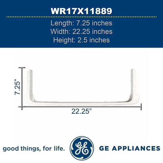 Alt view image 2 of 4 - GE WR17X11889 Genuine OEM Door Shelf Bar/Fixed Shelf Bar for GE Refrigerator