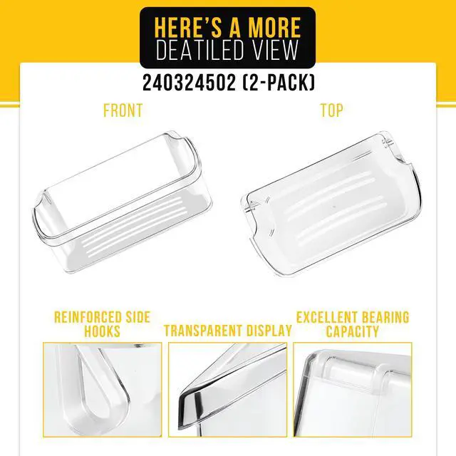 Alt view image 4 of 7 - Refrigerator Door Shelf Bin for Frigidaire LFSS2312TF4 (2-Pack)