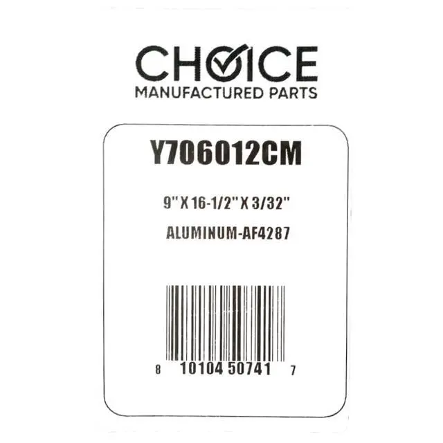Alt view image 3 of 3 - Choice Part Y706012 Aluminum Grease Range Vent Hood Filter for Whirlpool Jenn Air WPY706012