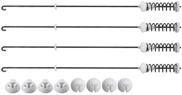 Main image of White 4 Pcs W10780048 Washing Machine Suspension Rods Kit, Compatible with Whirlpool, Maytag, Kitchenaid, Jenn-Air, Amana, Magic Chef, Admiral, Norge, Roper