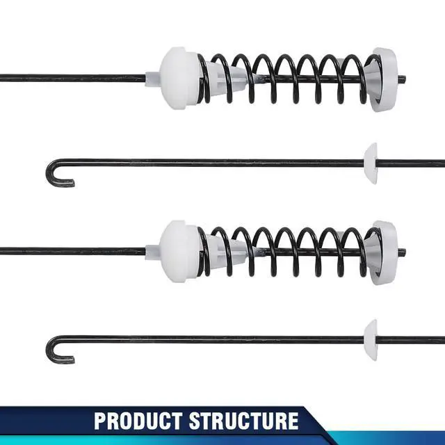 Alt view image 3 of 7 - White 4 Pcs W10780048 Washing Machine Suspension Rods Kit, Compatible with Whirlpool, Maytag, Kitchenaid, Jenn-Air, Amana, Magic Chef, Admiral, Norge, Roper