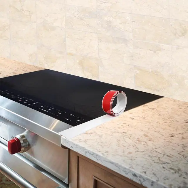 Alt view image 6 of 6 - Kitchen Stove Gap Covers, Self-Adhesive Stove Counter Gap Cover for Oven, Stovetops & Counters | Flexible Stove Space Fillers & Easy to Clean (120 Inches, White)