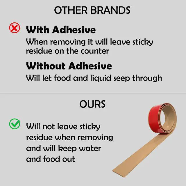 Alt view image 3 of 6 - Kitchen Stove Gap Covers, Self-Adhesive Stove Counter Gap Cover for Oven, Stovetops & Counters | Flexible Stove Space Fillers & Easy to Clean (120 Inches, Brown)