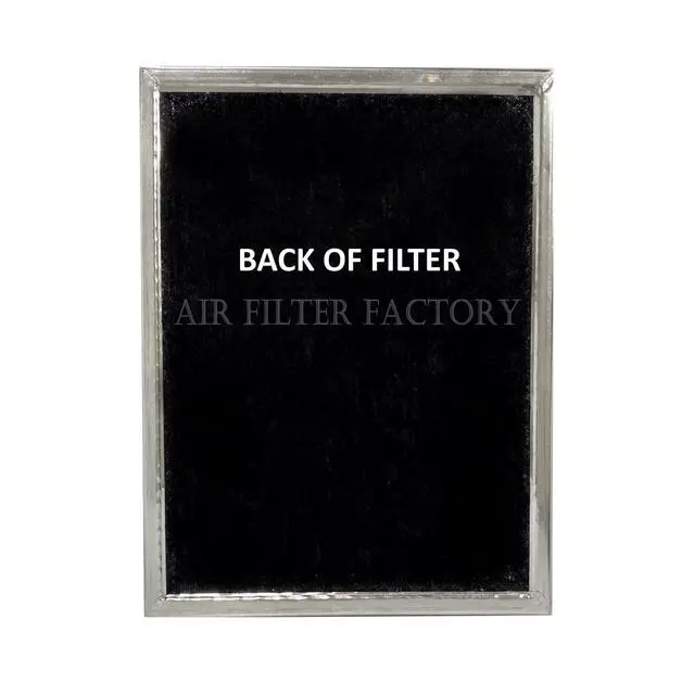 Alt view image 3 of 6 - Range Hood Combo Filter WB02X10700 Replacement 2-Pack | GE compatible WB02X10700 combo filter 2-pack. 9" x 10.5" x 0.09". Dual-layer charcoal & aluminum. Disposable, do not wash