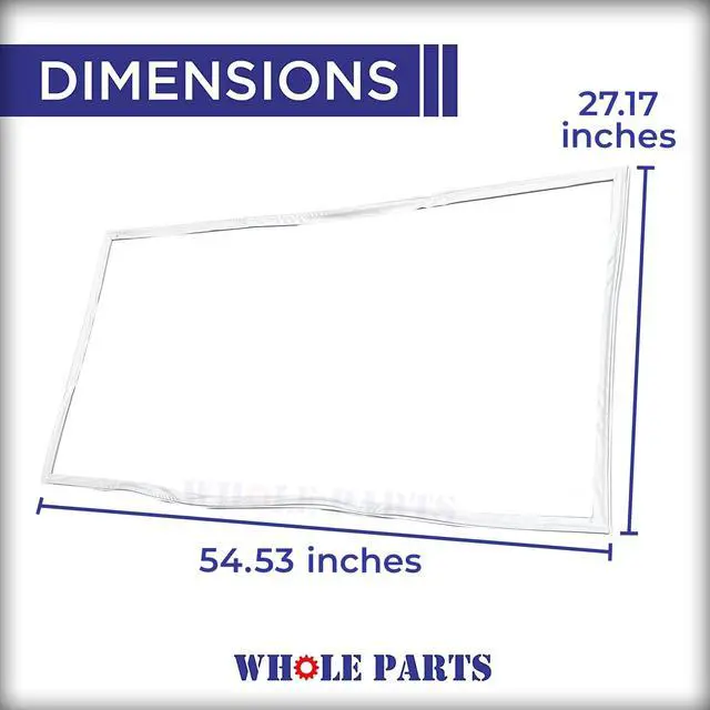 Alt view image 2 of 6 - Upgraded Freezer Door Gasket (Magnetic Strip Inside, White) Part# 5304507201 - Compatible with Some Crosley, Frigidaire, Gibson, Kelvinator, Kenmore and White-Westinghouse Freezers
