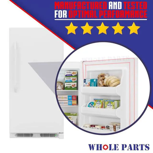 Alt view image 6 of 6 - Upgraded Freezer Door Gasket (Magnetic Strip Inside, White) Part# 5304507201 - Compatible with Some Crosley, Frigidaire, Gibson, Kelvinator, Kenmore and White-Westinghouse Freezers
