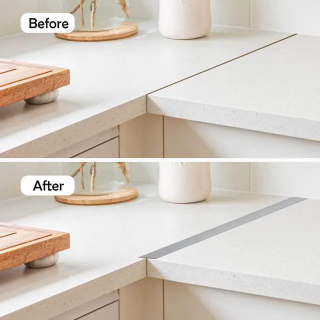 Alt view image 5 of 6 - Kitchen Stove Gap Covers, Self-Adhesive Stove Counter Gap Cover for Oven, Stovetops & Counters | Flexible Stove Space Fillers & Easy to Clean (120 Inches, Grey)