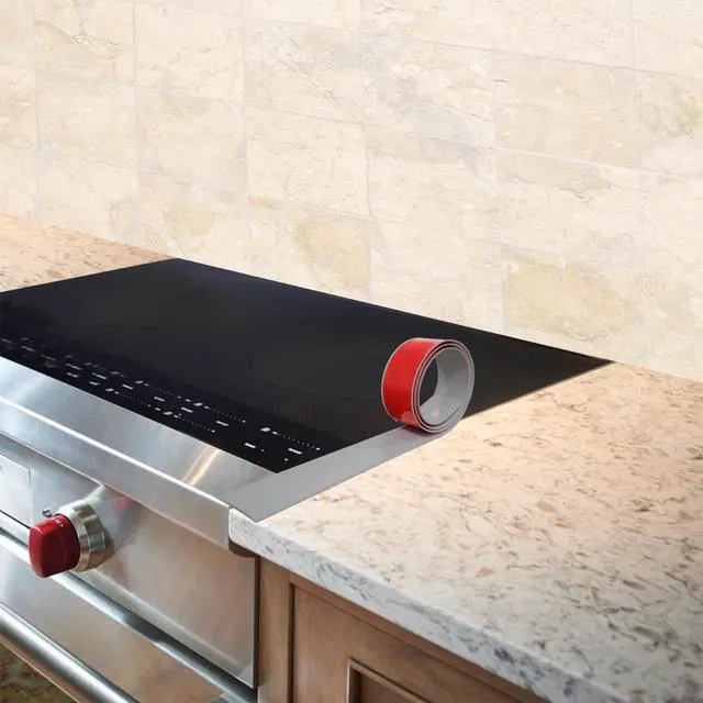 Alt view image 6 of 6 - Kitchen Stove Gap Covers, Self-Adhesive Stove Counter Gap Cover for Oven, Stovetops & Counters | Flexible Stove Space Fillers & Easy to Clean (120 Inches, Grey)