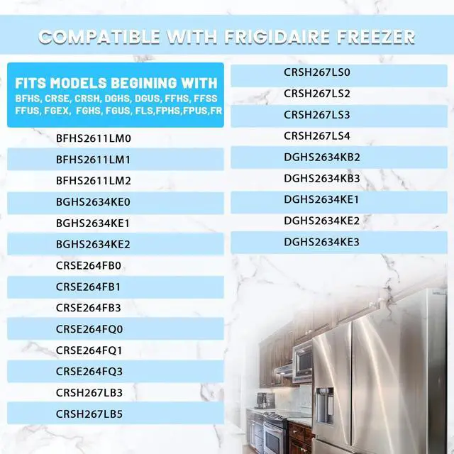 Alt view image 2 of 7 - 240351601 2pcs Refrigerator Door Shelf Compatible with Frigidaire Freezer Replacement Only 1037664 AH899475 EA899475 PS899475 White ABS Plastic