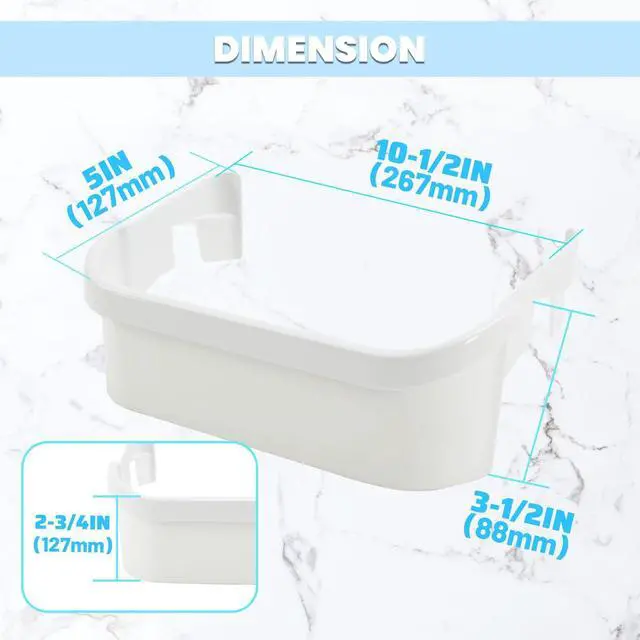 Alt view image 3 of 7 - 240351601 2pcs Refrigerator Door Shelf Compatible with Frigidaire Freezer Replacement Only 1037664 AH899475 EA899475 PS899475 White ABS Plastic