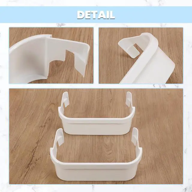 Alt view image 6 of 7 - 240351601 2pcs Refrigerator Door Shelf Compatible with Frigidaire Freezer Replacement Only 1037664 AH899475 EA899475 PS899475 White ABS Plastic