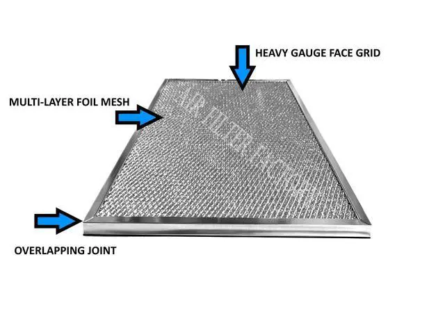 Alt view image 3 of 6 - 11-1/2 X 20 X 3/8 Range Hood Aluminum Grease Filters 2-Pack