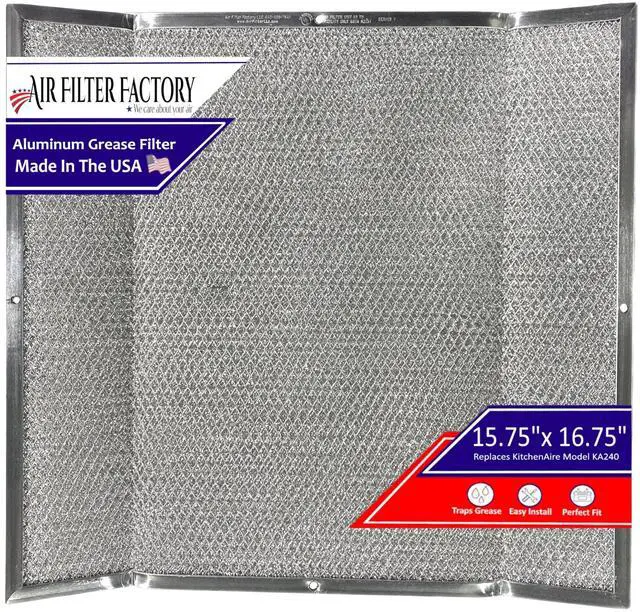 Main image of Replacement For KA240 KitchenAire 15.75 x 16.75 x 0.37 Inches Range Hood Filter Aluminum Mesh Grease Range Vent Hood Filter