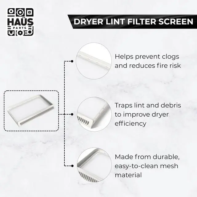 Alt view image 3 of 7 - 33001808 Dryer Lint Screen Filter Replacement | Compatible with Maytag Neptune, Whirlpool, Magic Chef, Admiral Fits MDG3000AWW, MDE4000AYW, MDE9700AYM