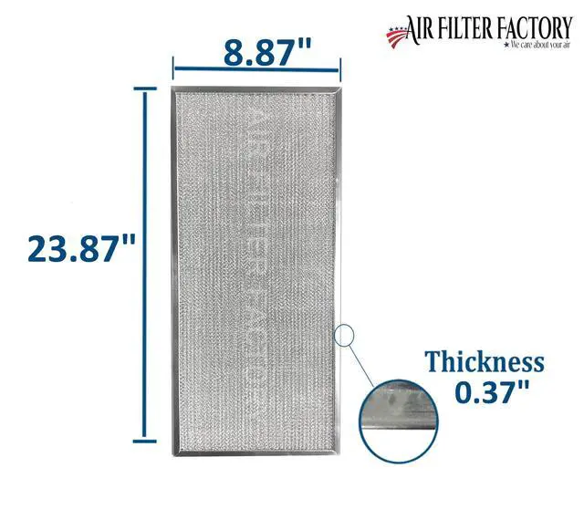 Alt view image 3 of 6 - 8-7/8 X 23-7/8 X 3/8 Range Hood Aluminum Grease Filters 2-Pack