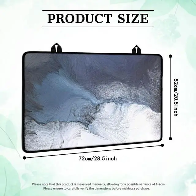 Alt view image 3 of 7 - Black Blue Grey White Stove Top Covers for Electric Stove Royal Gray Modern Art Abstract Glass Top Gas Stove Pad Heat Resistant Range Cooktop Mat for Kitchen 28"x20"