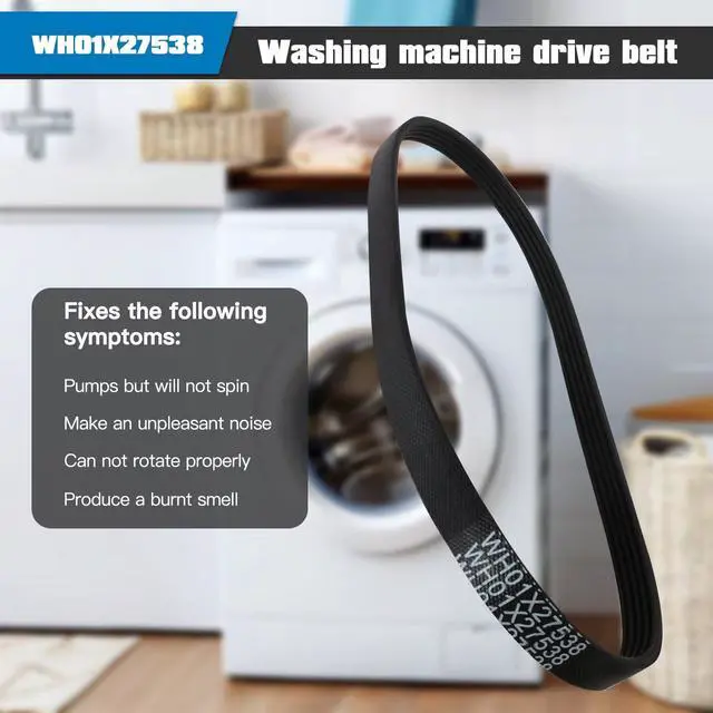 Alt view image 5 of 7 - 2026 Upgraded WH01X27538 Washer Motor Belt, 2x Washer Drive Belt for GE Hotpoint Washing Machine Models GTW460ASJAWW, GTW465ASN1WW, GTW465ASN3WW, GTW465ASN8WW, GTW465ASN9WW, GTW585BSV0WS