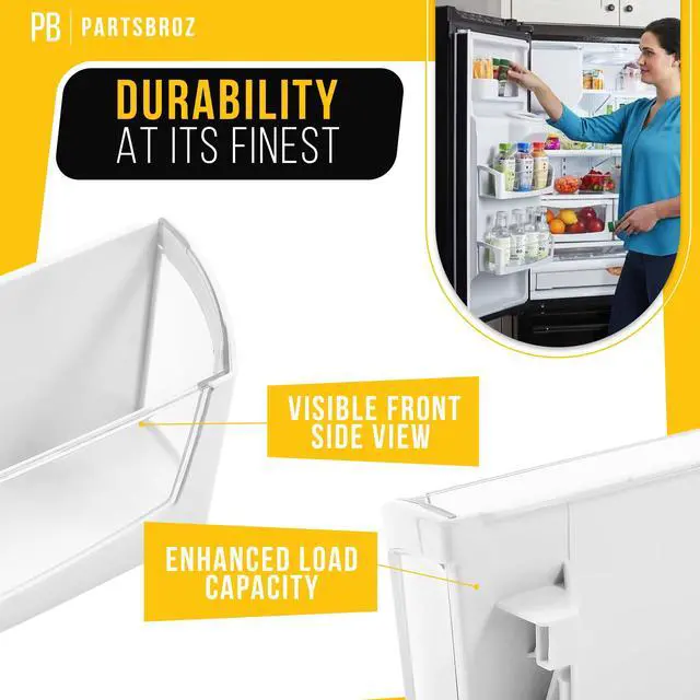 Alt view image 5 of 7 - Refrigerator Door Shelf Bin (2-Pack) for Whirlpool GI6FDRXXY00 Fridge Door Shelf Replacement