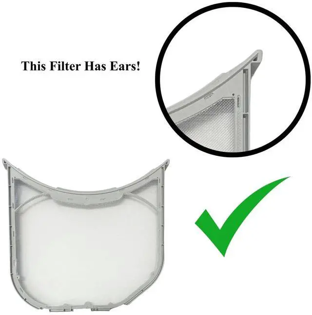 Alt view image 2 of 3 - Dryer Lint Filter - With Ears Compatible with LG Model Numbers DLEX3885C, DLEX4000W
