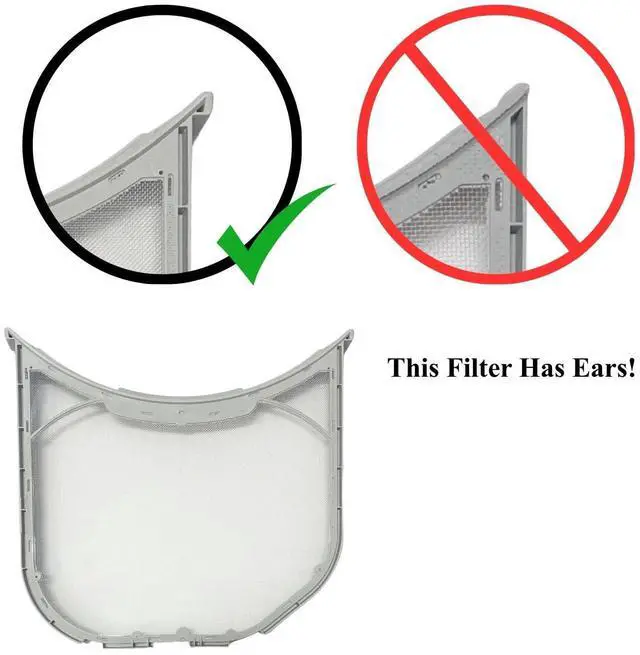 Alt view image 3 of 3 - Dryer Lint Filter - With Ears Compatible with LG Model Numbers DLEX3885C, DLEX4000W