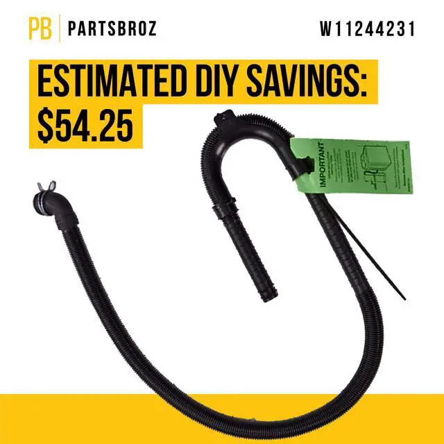 Alt view image 4 of 6 - W11244231 Washer Drain Hose for Whirlpool Kenmore Maytag AP6339776 4814009 | Also for Amana, Replaces PS12578897 W10221546 W10826733 W10769870 W10821090 W11199768 W11199820 W11203364 W11249137