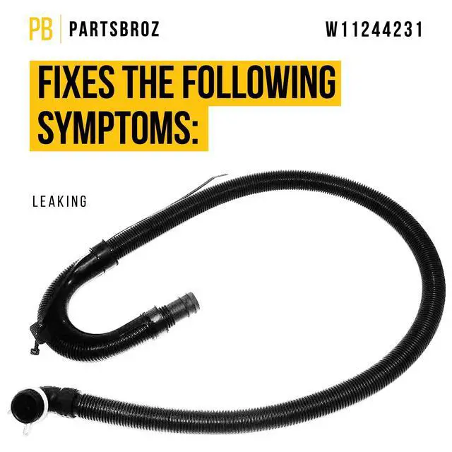Alt view image 3 of 6 - W11244231 Washer Drain Hose for Whirlpool Kenmore Maytag AP6339776 4814009 | Also for Amana, Replaces PS12578897 W10221546 W10826733 W10769870 W10821090 W11199768 W11199820 W11203364 W11249137