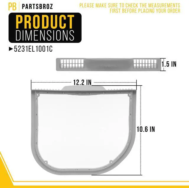 Alt view image 2 of 7 - Dryer Lint Filter Screen for LG DLGX7801WE