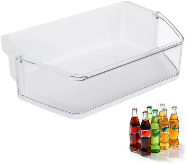 Main image of WPW10493524 W10493524 Replacement Refrigerator Door Shelf Bin Compatible with Whirlpool Fridge Door Shelf WRF736SDAB10 WRF736SDAF10 Refrigerator Door Bin White+Clear Plastic